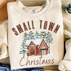 Small Town Christmas png, Christmas Tree Farm png, Vintage Christmas png, Christmas Sublimation Design, Retro Christmas png