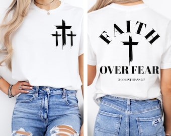 Faith Over Fear Cross SVG PNG, Religious Shirt Design (Digital Download)