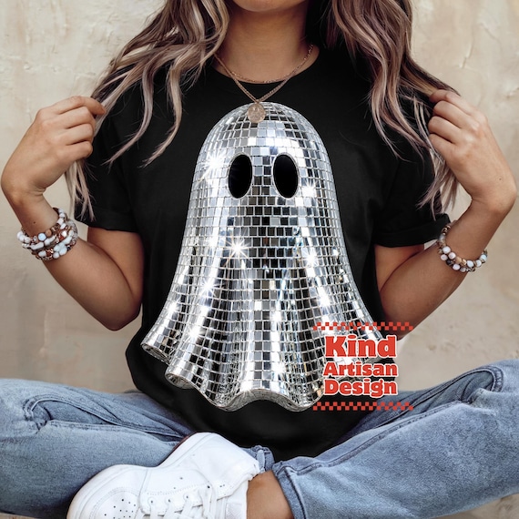 Disco Halloween Ghost PNG: Glitter Ghost Png, Viral Png, Preppy Halloween, Girly Ghost Png, Boutique Png