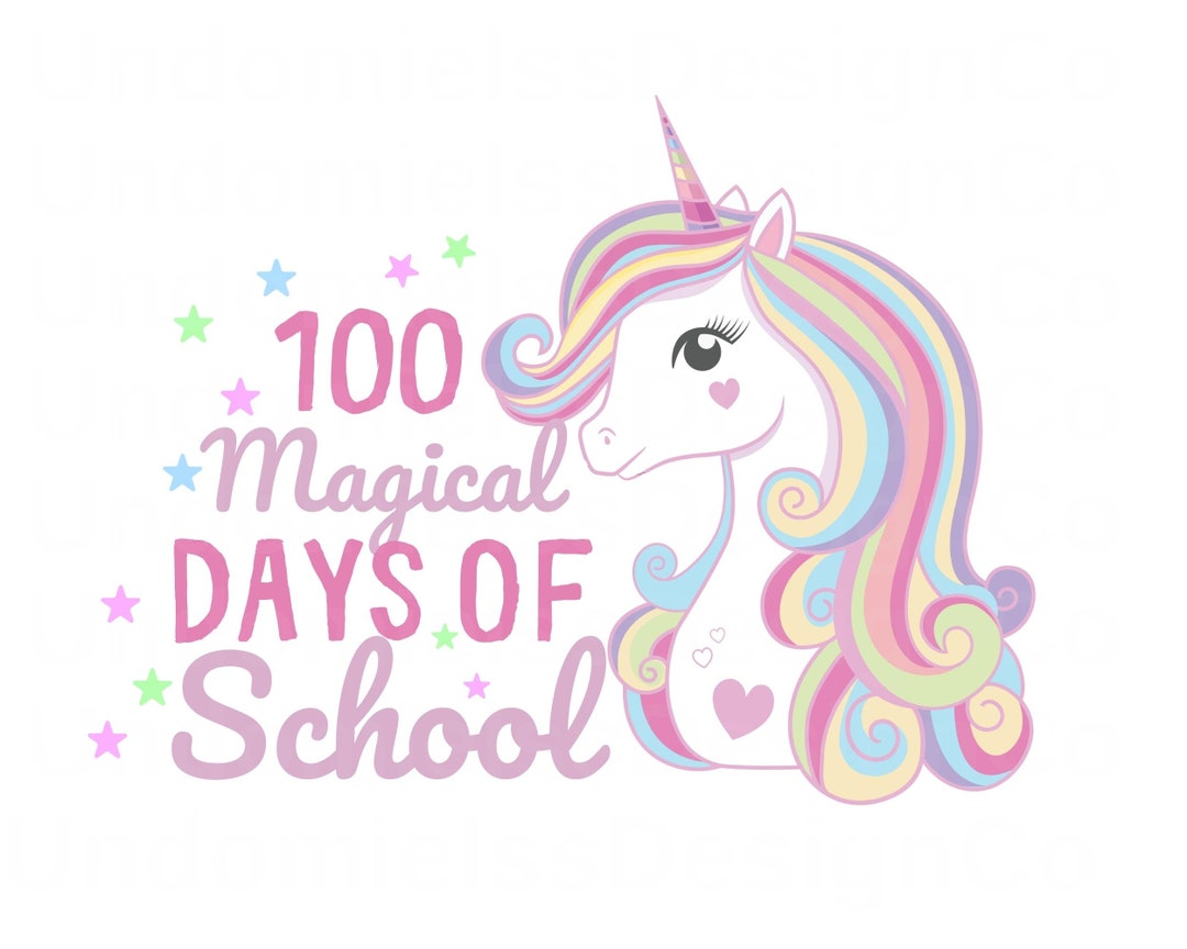 100 Days of School SVG, 100th Day of School Svg Png, Unicorn Svg ...