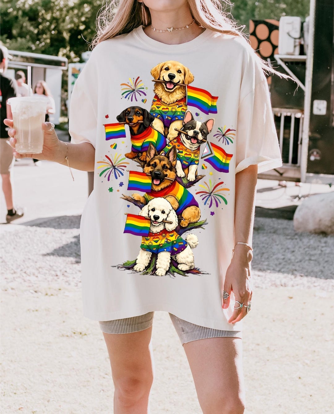 Rainbow Pride Dogs PNG LGBTQ Puppy Parade Clipart - Etsy