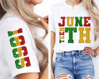 Juneteenth 1865 Liberdade PNG, Design com Lantejoulas Falsas (Download Digital)