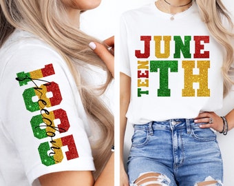 Juneteenth 1865 Design Liberdade, Lantejoula Falsa PNG (Download Digital)