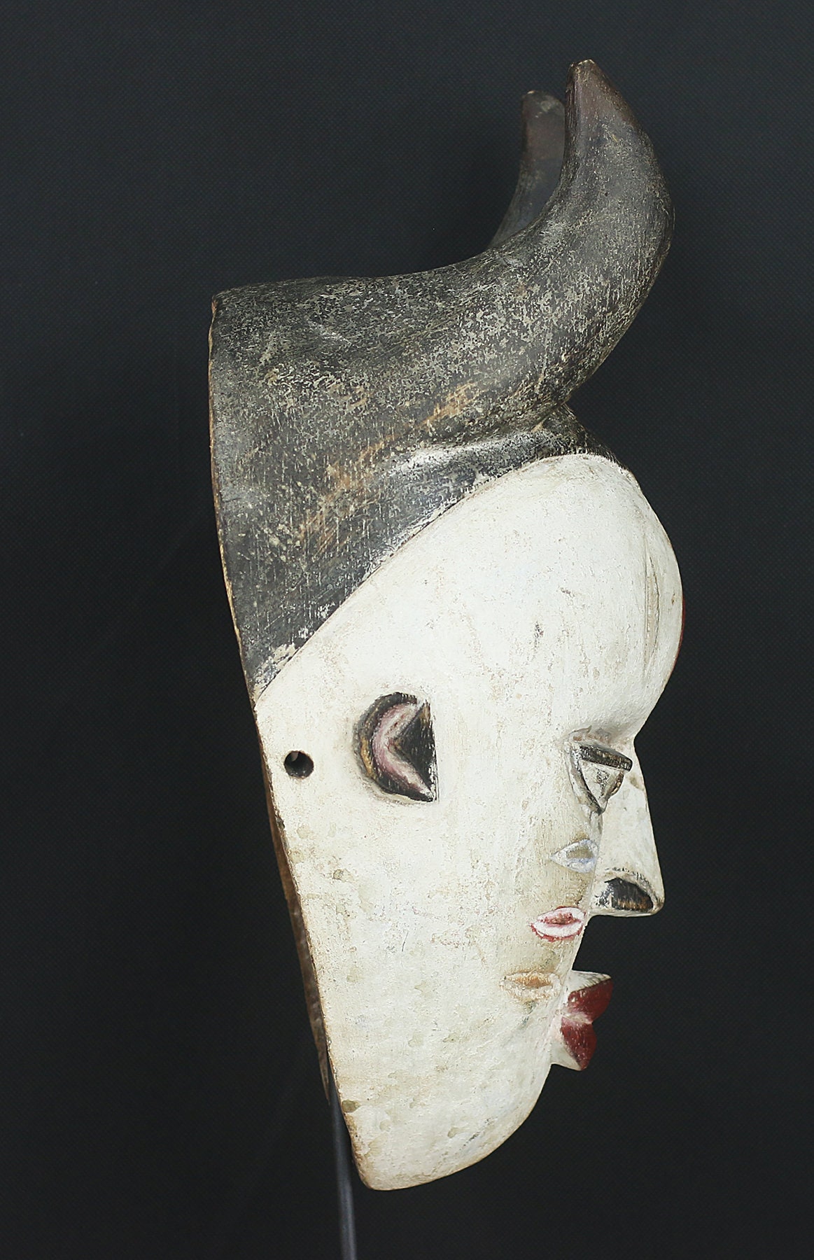 African Mask 1970 Circa - Congo. Lumbu Loumbu People. Wooden Decorated ...