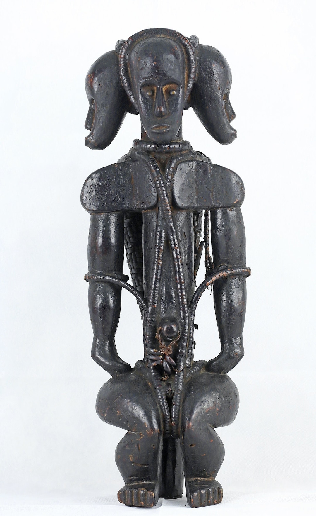 African Wooden Statue From Ivory Coast. 1970 Circa, Vintage. Fang