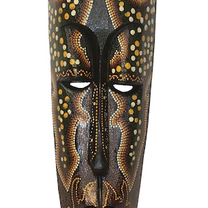 African Mask - Wooden decoration old vintage wall mask from East Africa.