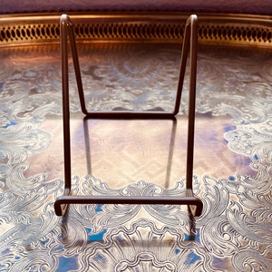 Golden Easel Stand for displaying Art, Photos, Plaques, Plates, Knickknacks & More! (5&quot;D x 3.5&quot;W x 4&quot;H)