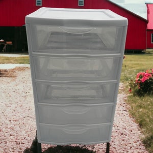 Mini Mealworm Superworm Breeder Box, 5 Drawer Unit Setup, Small Worm Keeper, Insect Breeding Container