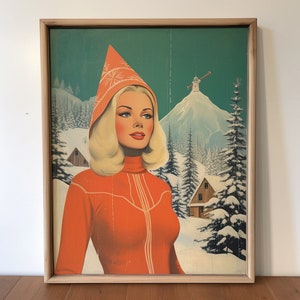Ida  - MidCentury - Mid-Century Girl - Tretchikoff  -  J.H Lynch - Louis Shabner  - Vintage Poster -  Kitsch Print - Christmas Wall Art