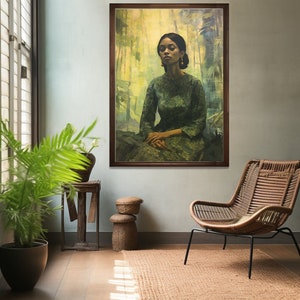 Ria - MidCentury - Chica de mediados de siglo - Tretchikoff - J.H Lynch - Louis Shabner - Cartel vintage - Impresión kitsch - Arte de pared retro