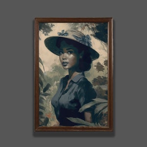 Karen  - MidCentury - Mid-Century Girl - Tretchikoff  -  J.H Lynch - Louis Shabner  - Vintage Poster -  Kitsch Print - Retro Wall Art