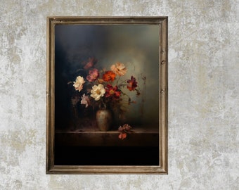 Dark Moody Prints - Dark Moody Print - Moody Oil Painting - Antique Style Print - 19 Century Decor -  Victorian Print - Moody Oil Painting