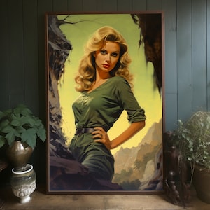 Impresión vintage - MidCentury - Chica de mediados de siglo - Tretchikoff - J.H Lynch - Louis Shabner - Cartel vintage - Impresión kitsch - Arte de pared retro