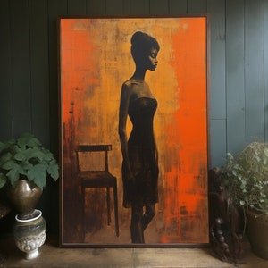 Grace - MidCentury - Mid-Century Girl - Tretchikoff  -  J.H Lynch - Louis Shabner  - Vintage Poster -  Kitsch Print - Retro Wall Art