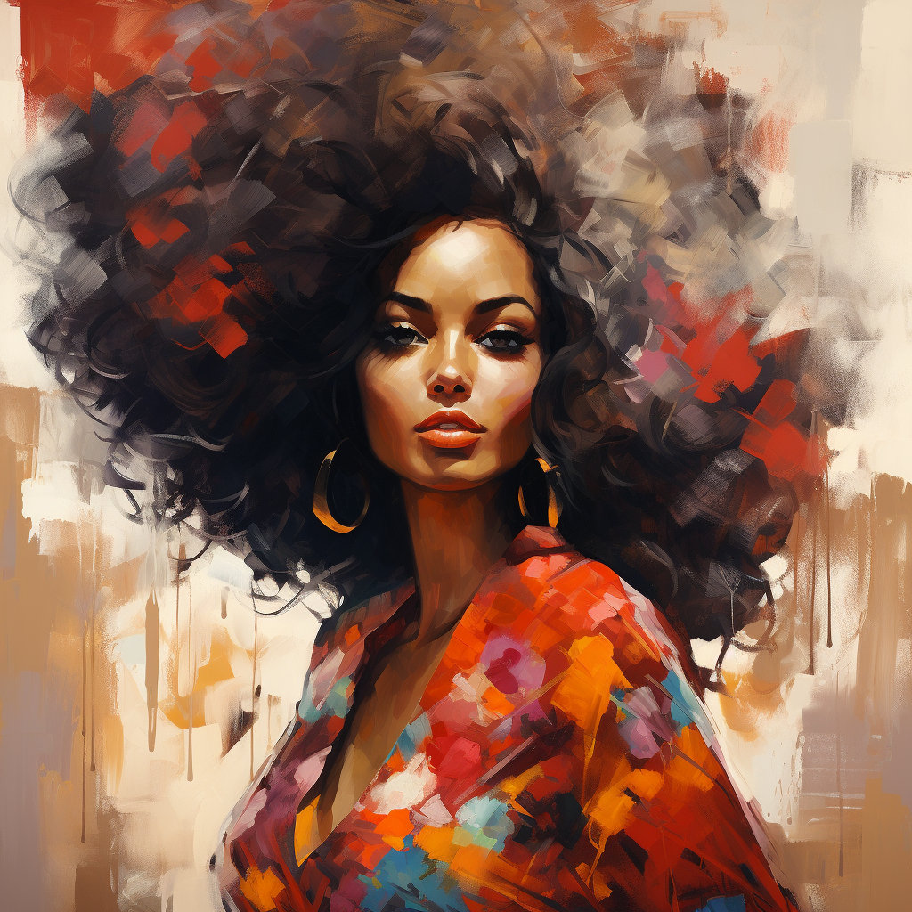 Afro Woman Print Black Woman Afro Woman Print African American Wall Art