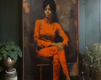 Lauren - Estilo Mid-Century - Chica Mid-Century - Tretchikoff - J.H. Lynch - Louis Shabner - Póster Vintage - Impresión Kitsch - Arte de Pared Retro