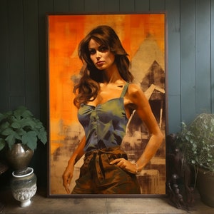 Vintage Print - MidCentury - Mid-Century Girl - Tretchikoff  -  J.H Lynch - Louis Shabner  - Vintage Poster -  Kitsch Print - Retro Wall Art