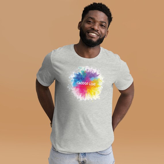 Choose Love Shirt - Pride Shirt - S-2XL - LGBTQIA+ Rainbow Pride Tee -  Watercolor Rainbow - Unisex T-shirt - Etsy Israel