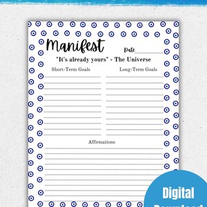 Daily Manifestation Digital Download - Manifestation Meditation - Self Care Routine-Daily Meditation and Visualisation-Manifestation Journal
