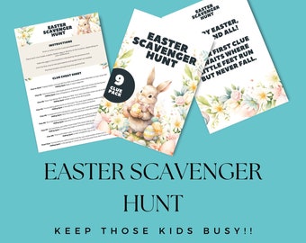 Easter Scavenger Hunt Madness: 9 Clues to Tire Them Out! - printable