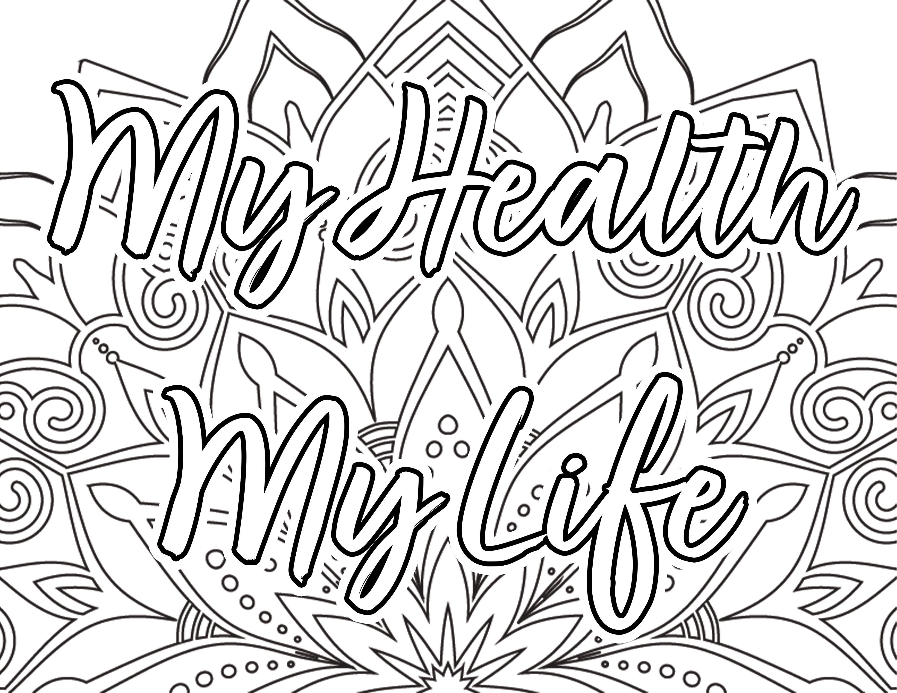 Coloring Pages for Adults Printable Self-care Theme - Etsy
