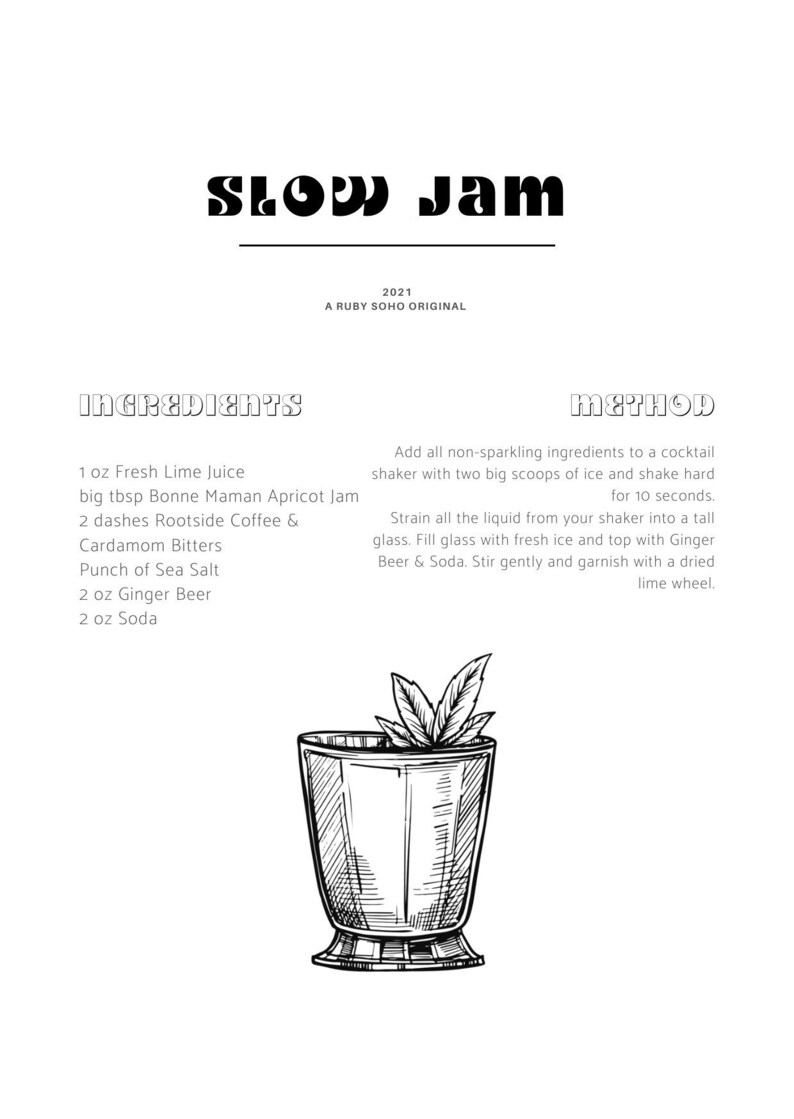 Printable Mocktail Recipe Card Non Alcoholic Mocktail Etsy