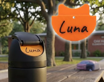 Personalized Owala Name Plate | Custom 3D Printed Name Tag for Owala FreeSip Water Bottle | Kids School Gift 40oz 32oz 24oz 16oz