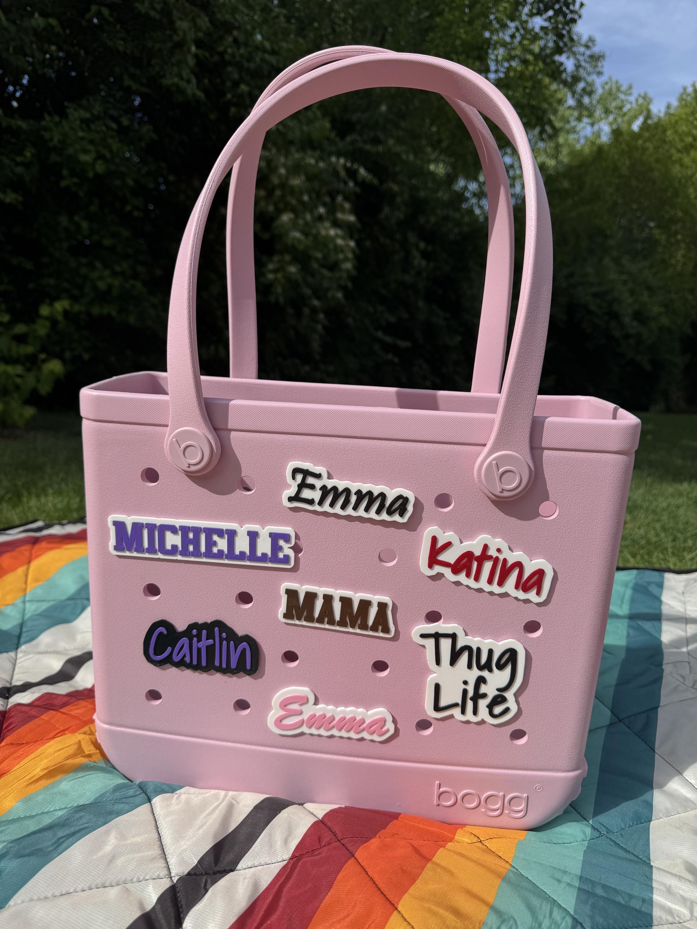 Custom Name Tag for Bogg Bag, Personalized Bag Name Decal, Waterproof Name Sticker for Beach Bag, Custom Text Bag Tag, Gift for Her