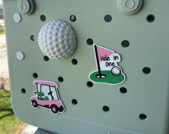 3D Printed Golf Bag Charms for Bogg Bags: Golf Ball, Cart, Hole In One