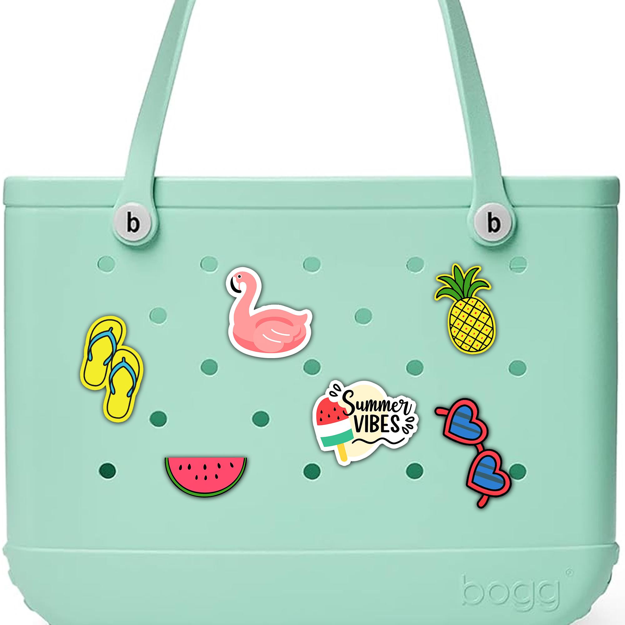 Summer Bogg Bag Charms – 3D Printed Pin for Bogg Bag Vibrant Summer Vibes Accessories for Beach Bags and Poolside Style
