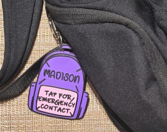Personalized NFC Backpack Tag: Emergency Contact & Medical ID