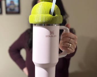 Beanie Hat Lid Cover for Stanley Tumbler – Cute Winter Cup Topper - 3D Printed