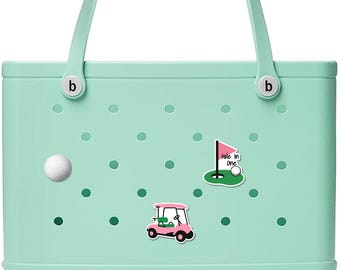 Golf Bag Charms for Bogg Bags - Half Golf Ball, Golf Cart, Hole In One Designs - 3D Printed Fun Personalized Golf Accessories & Gifts