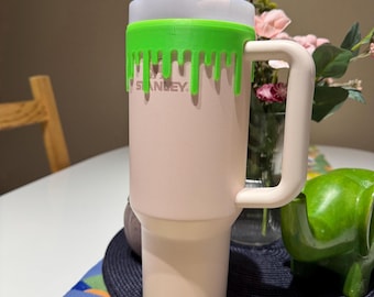Glow-in-the-Dark Slime Tumbler Topper: St. Patrick Day Stanley Cup Decoration