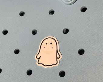 Glow in the Dark Ghost Pin: Spooky Halloween Bogg Bag Charm