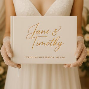 Guest Book for Weddings, Elegant Custom Options | Personalized Designs, Perfect Keepsake for Guests to Sign | Cherish