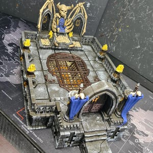 Nakładka na pokój czaszki HeroQuest Wrath of the Shadowmage, rozszerzenie planszy drukowane w technologii 3D.