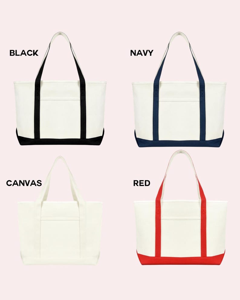 Custom Embroidered Icon and Initals Tote Bag image 19