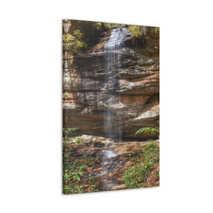 Trickle Creek Waterfall, Photo on Canvas, Mountain Waterfall, North Carolina Waterfall, Serene Waterfall, Mountain Creek