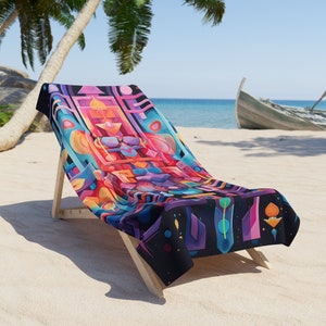 Celestial Beach Towel, Beach Towel, Unique Towel, Colorful Design, Great Gift