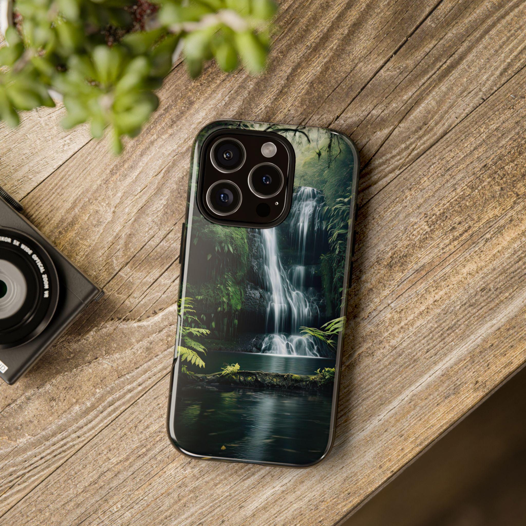Ethereal Waterfall iPhone Case, iPhone 13-16 models, Tough Case, iPhone Case Inspirational, Natural Scenic iPhone Case