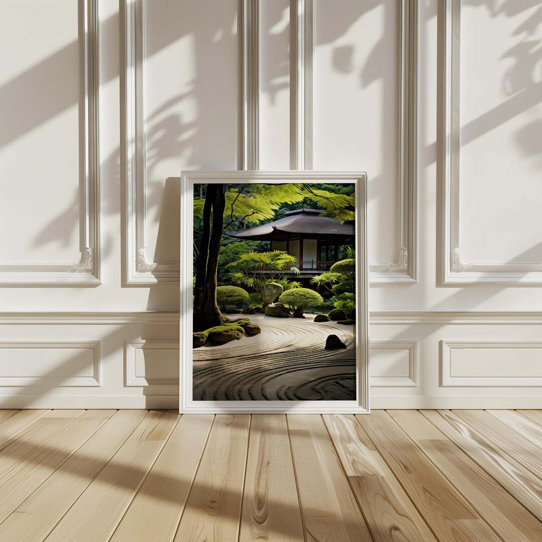 Zen Garden, Wall Art, Poster Print, AI Art, Matte Poster, Yoga Art ...
