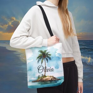 Custom Tote Bag, Mother&#39;s Day Gift, Personalized Beach Bag, Custom Vacation Carryall,  Grocery Tote, Gift Bag,  Beach Tote
