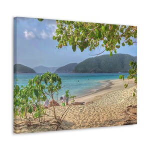 Cinnamon Bay, Wall Art, Photo on Canvas, St John Beach, St John, Virgin Islands, Virgin Island Beach, Caribbean, USVI St John