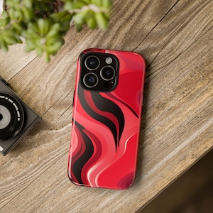 Pink Groove iPhone Case, iPhone 13-16 models, Tough Case, iPhone Case Inspirational, Wavy Groovy iPhone Case