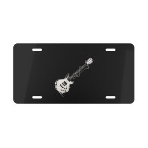 Guitarist License Plate, Vanity License Plate, Musician License Plate, Musical Vanity Plate, Car Plate, Guitar Car Plate