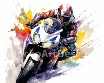 20 sportowych motocykli akwarela clipart PNG obrazy, kolekcja motocykli PNG, Muscle Bike, samochody sportowe, krajobrazy motocykli, wyścigi sportowych motocykli