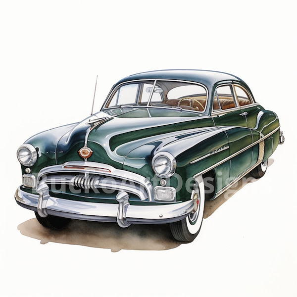 30 Amerikanische Oldtimer des 20.Jahrhunderts Aquarell Clipart PNG Bilder, Einzigartige Auto Sammlung, Vintage Autos, Retro Autos, Amerikanisches Auto