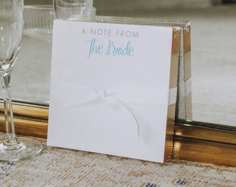 A Note From The Bride Luxe Notepad