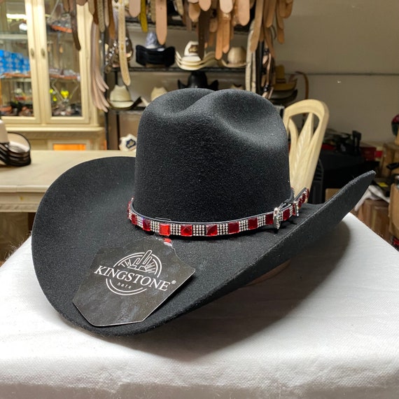 Dark Grey/Black Western‎ Style Hat with Black Decorative Band Kenny K | Accessories | Dark Greyblack Western Style Hat  main image 3